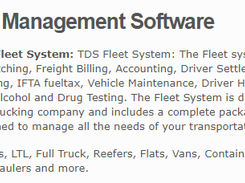 TDS Fleet System Screenshot 1