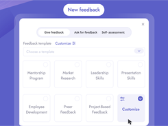 Choose feedback templates from Teamflect's library or create your own.