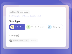 Make goal-setting simple, structured, and meaningful for everyone.