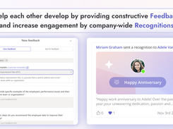 Help each other develop by providing constructive Feedback and increase engagement by company-wide Recognitions
