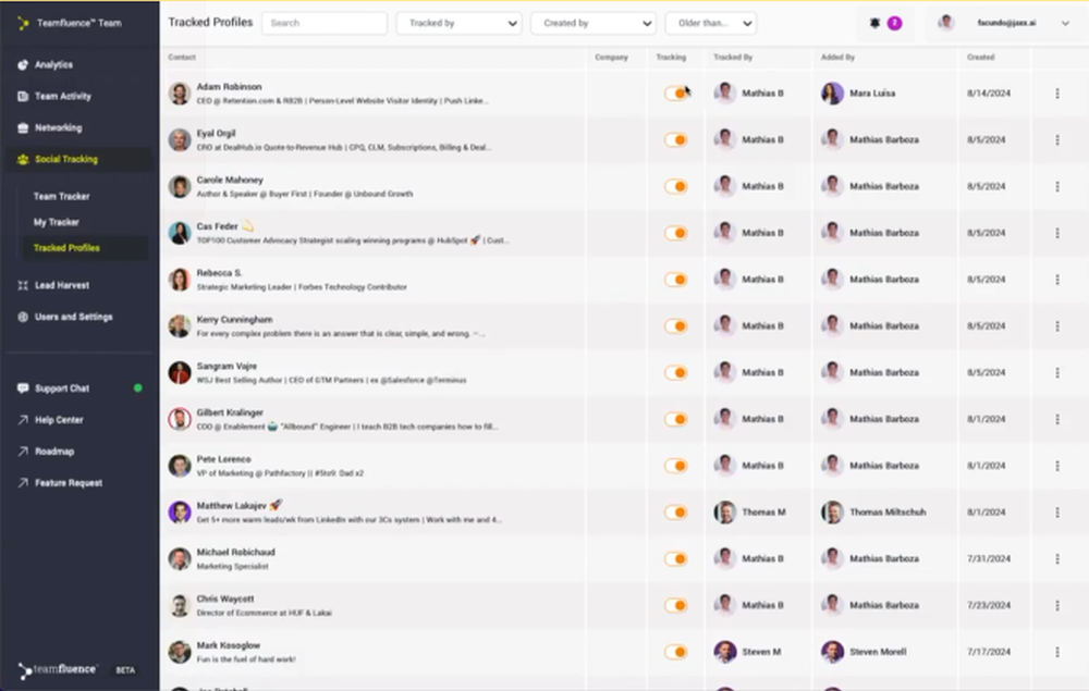 Teamfluence Screenshot 1
