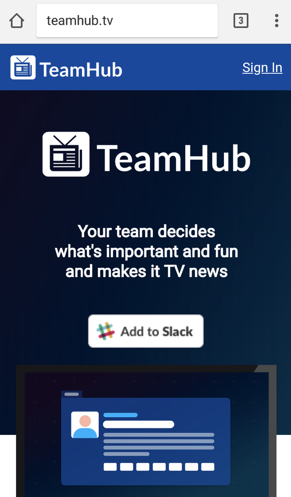 TeamHub Screenshot 1