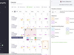 Vacations, sick days, and more: Your teammates can set their availability status right on the calendar. National holidays for 200+ countries are already built in. Turn on Slack or email notifications to keep your team in sync about the work schedule