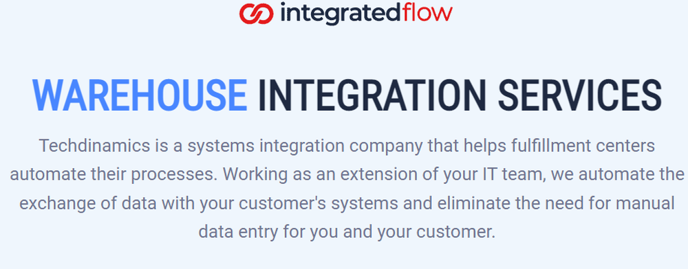 Techdinamics Warehouse Integration Screenshot 1