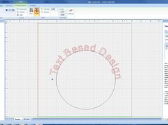 Text design following a curve