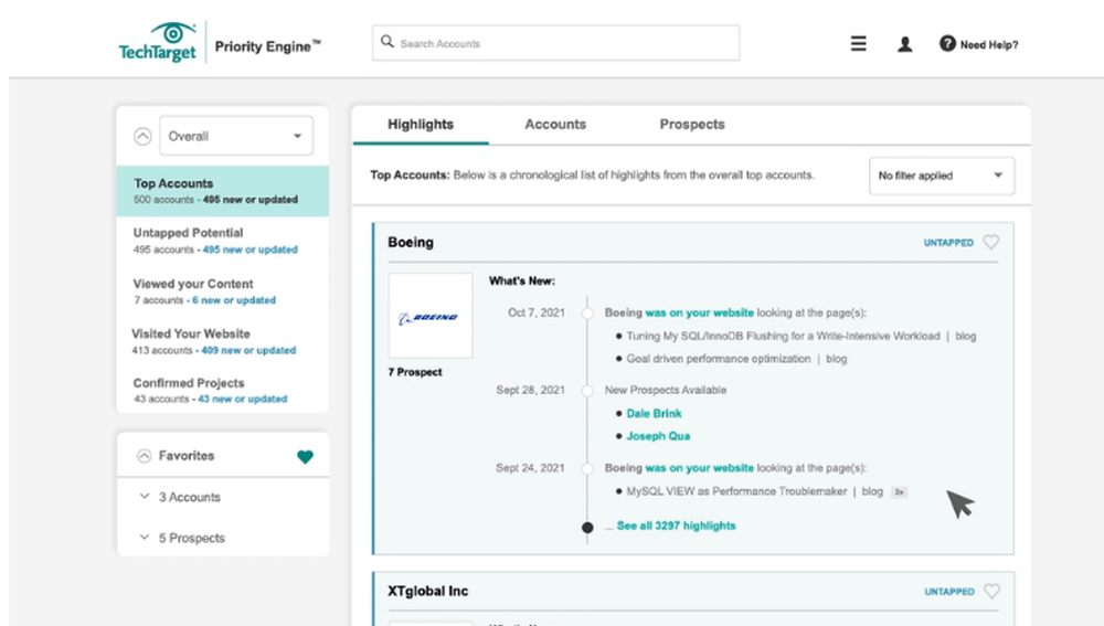 Informa TechTarget Priority Engine Screenshot 1