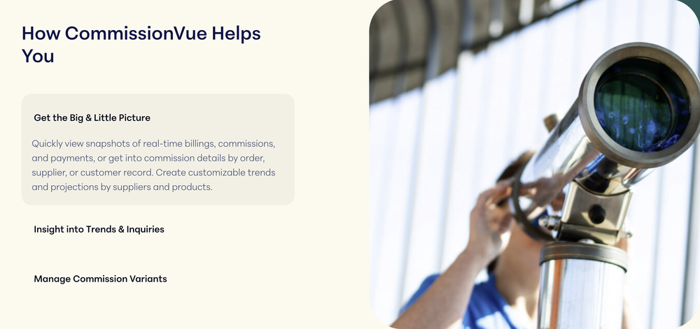 Telarus CommissionVue Screenshot 1
