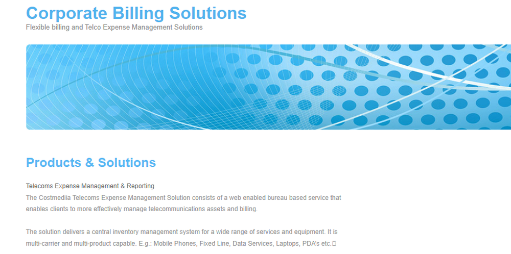 Telecoms Expense Management & Reporting Screenshot 1