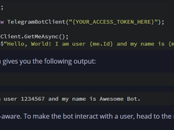 Telegram.Bot Screenshot 1