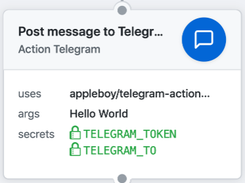 Telegram for GitHub Actions Screenshot 1