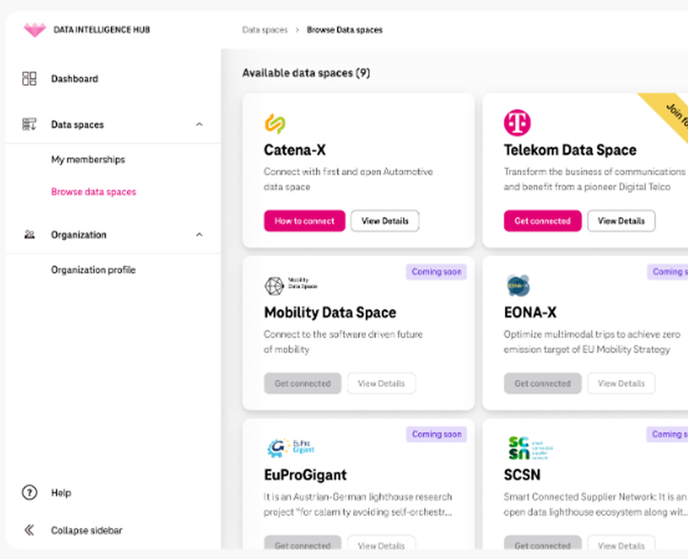 Telekom Data Intelligence Hub Screenshot 1