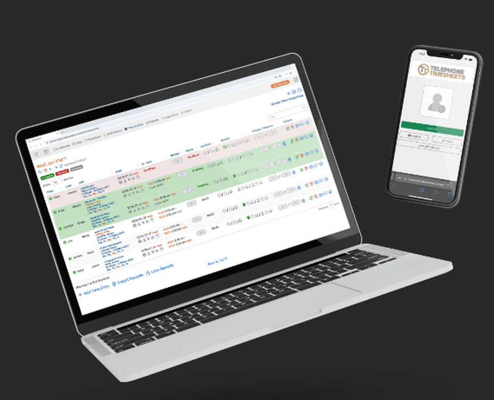 Telephone Timesheets Screenshot 1