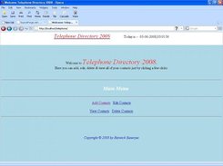The Main Telephone Screen