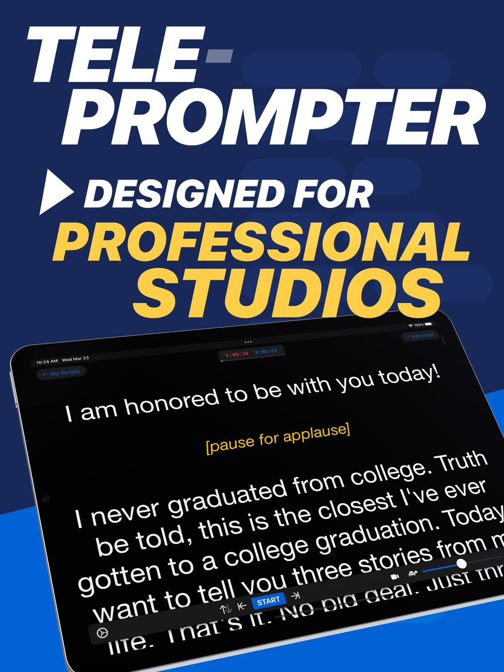 Teleprompter App for iPad