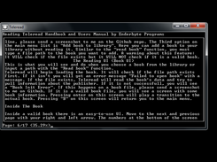 The reading UI with the help book