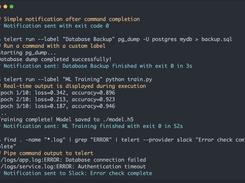 Telert commands