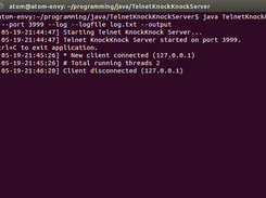 telnet server running - client(s) disconnected