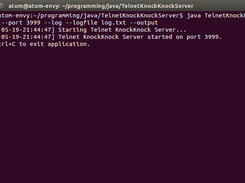 telnet server running - waiting for clients