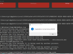 Cleaned Up PC using Temp_Cleaner GUI