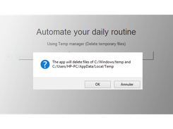 Delete temp files