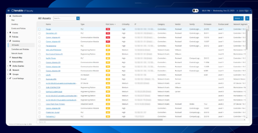 Tenable OT Security Screenshot 1