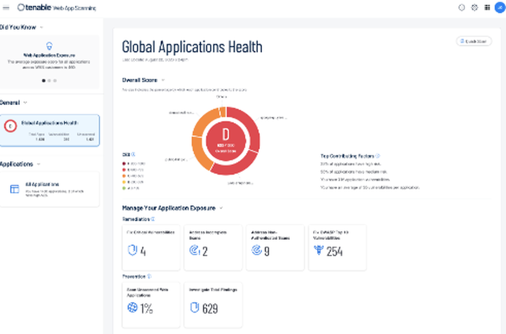 Tenable Web App Scanning Screenshot 1