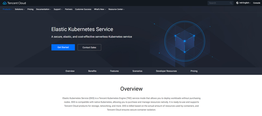 Tencent Cloud EKS Screenshot 1