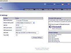 Settings - SMS setup