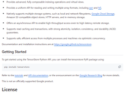 TensorStore Screenshot 1