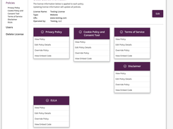 You can create multiple policies with Termageddon to protect your website or application. 