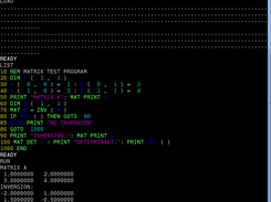 Matrix operations