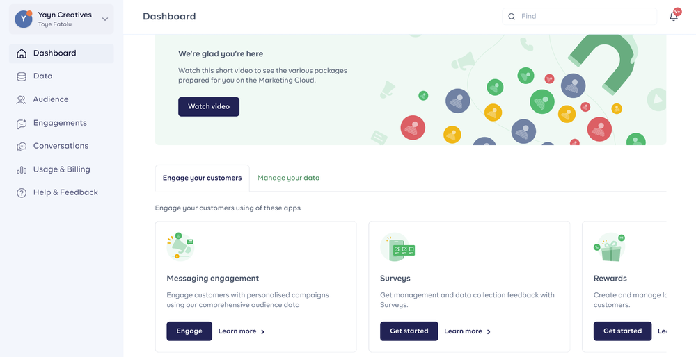 Terragon Marketing Cloud Dashboard