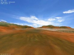 An early Screenshot of Terrainlib in action