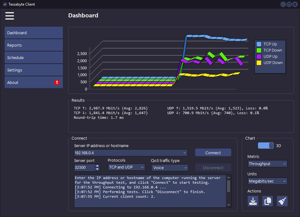 Tessabyte Client running on Windows