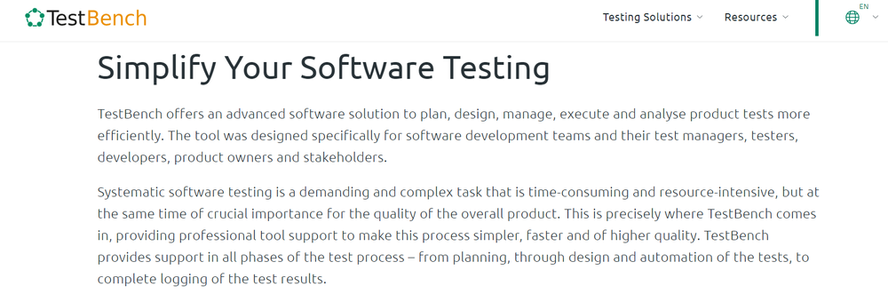 TestBench Screenshot 1