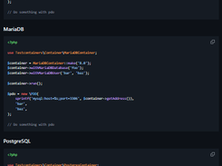 Testcontainers for PHP Screenshot 2