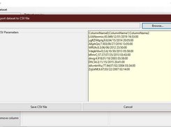 Export to CSV file menu