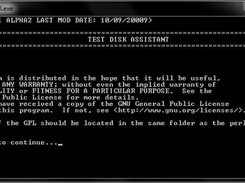 TDA displaying the GPL disclaimer of warranty.