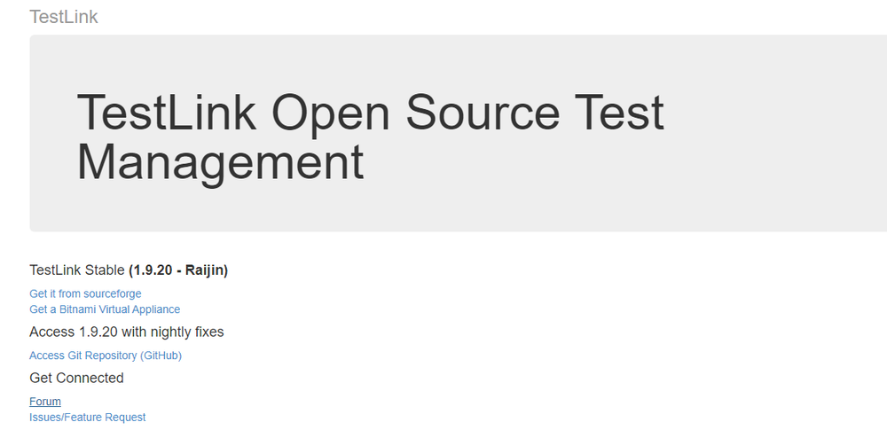 TestLink Screenshot 1