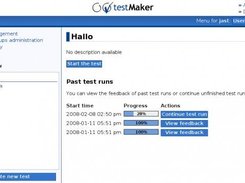 Viewing past participations in a test