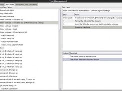The test case tab