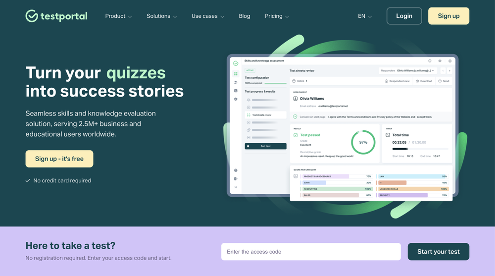 Testportal Screenshot 1