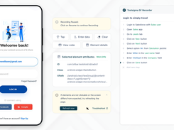 Record steps directly from the mobile app using the mobile test recorder