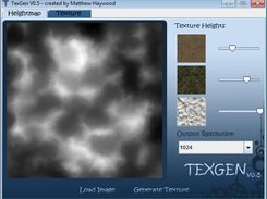 The GUI - heightmap window.