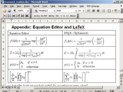 Both LaTeX and Equation Editor can be used