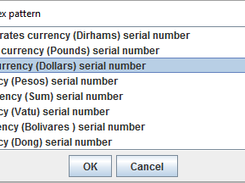 You can either type a regular expression pattern or choose one from the list