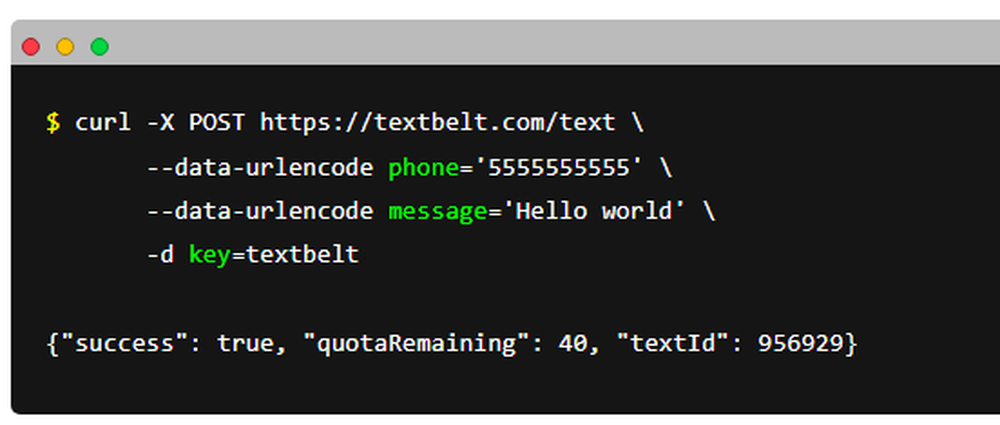 Textbelt Screenshot 1