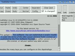TextEditor-Demo program showing the capabilties of TE.mcc...