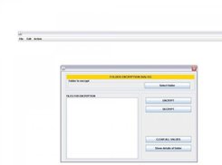 The dialog for encrypting a complete folder containing files