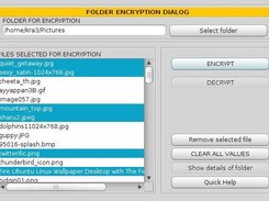 Folder encryption dialog